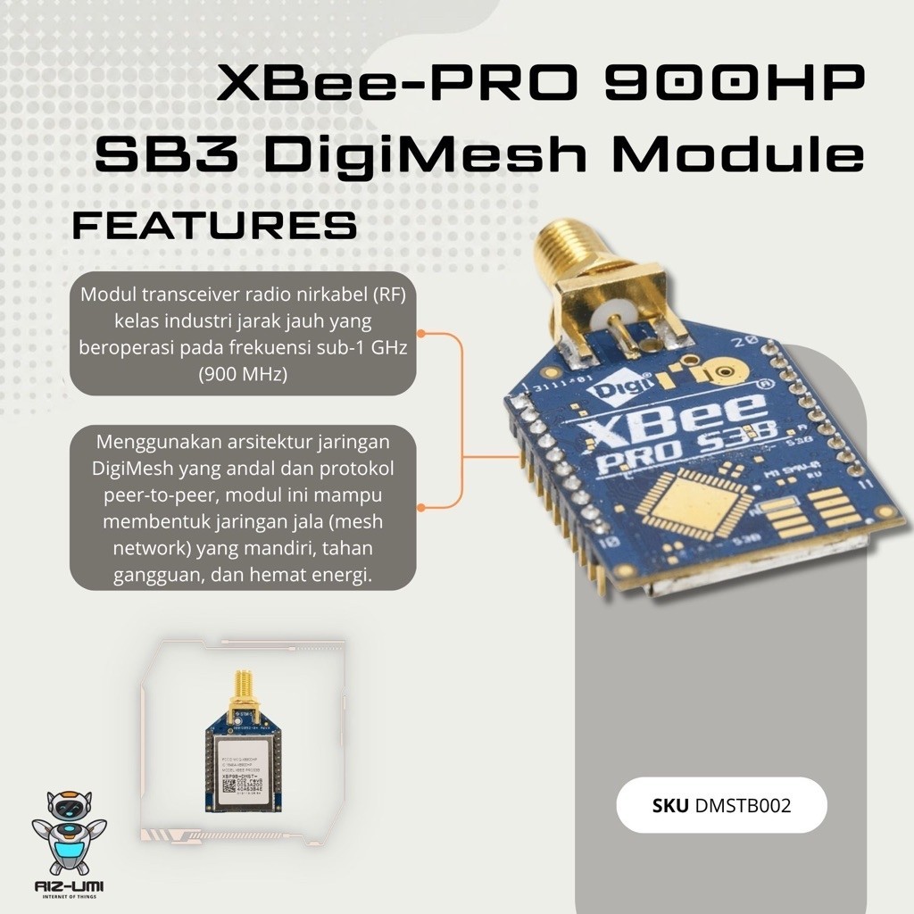 XBee-PRO 900HP SB3 DigiMesh Module