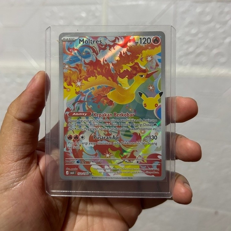 Kartu Pokemon MOLTRES AR 30th anniversary - pokemon indonesia