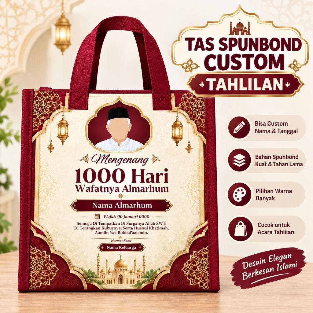 Tas Tahlilan/Tas Tahlilan Custom/Souvenir Tahlilan/Goodiebag Tahlilan/Tas Tahlilan Murah/Tas Acara T