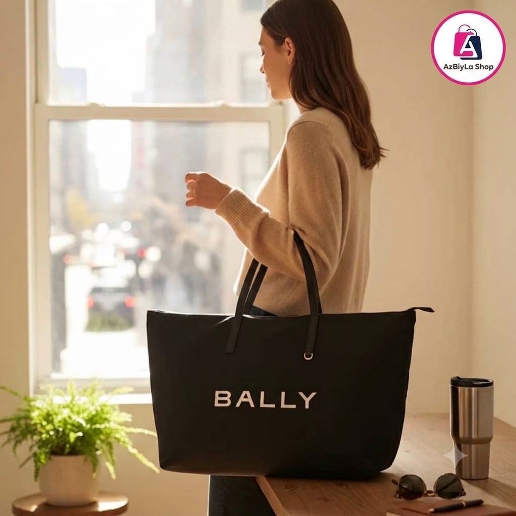 Bally Nylon Tote Midnight