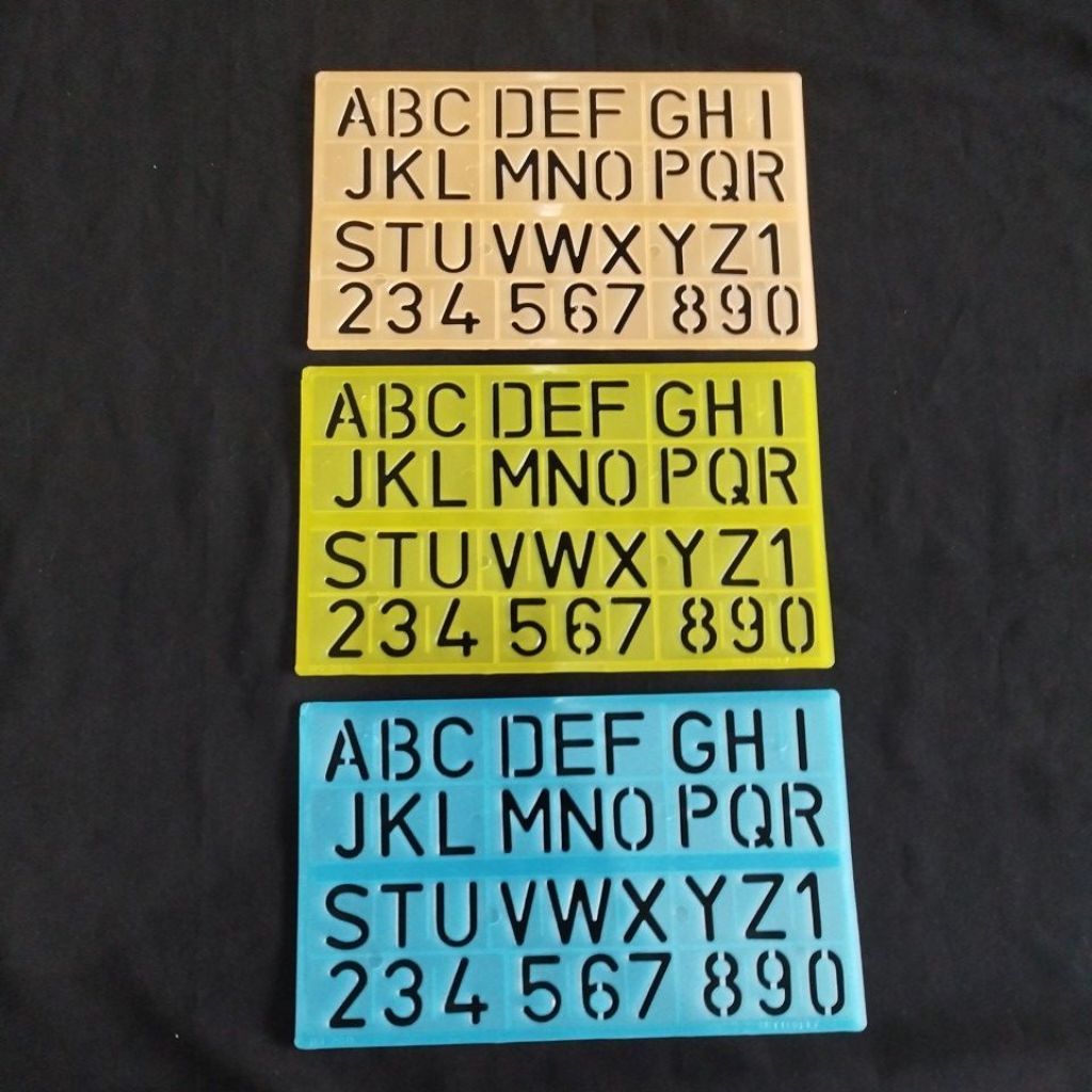 Mistar Sablon Huruf ,Angka BT 280(Perpcs)