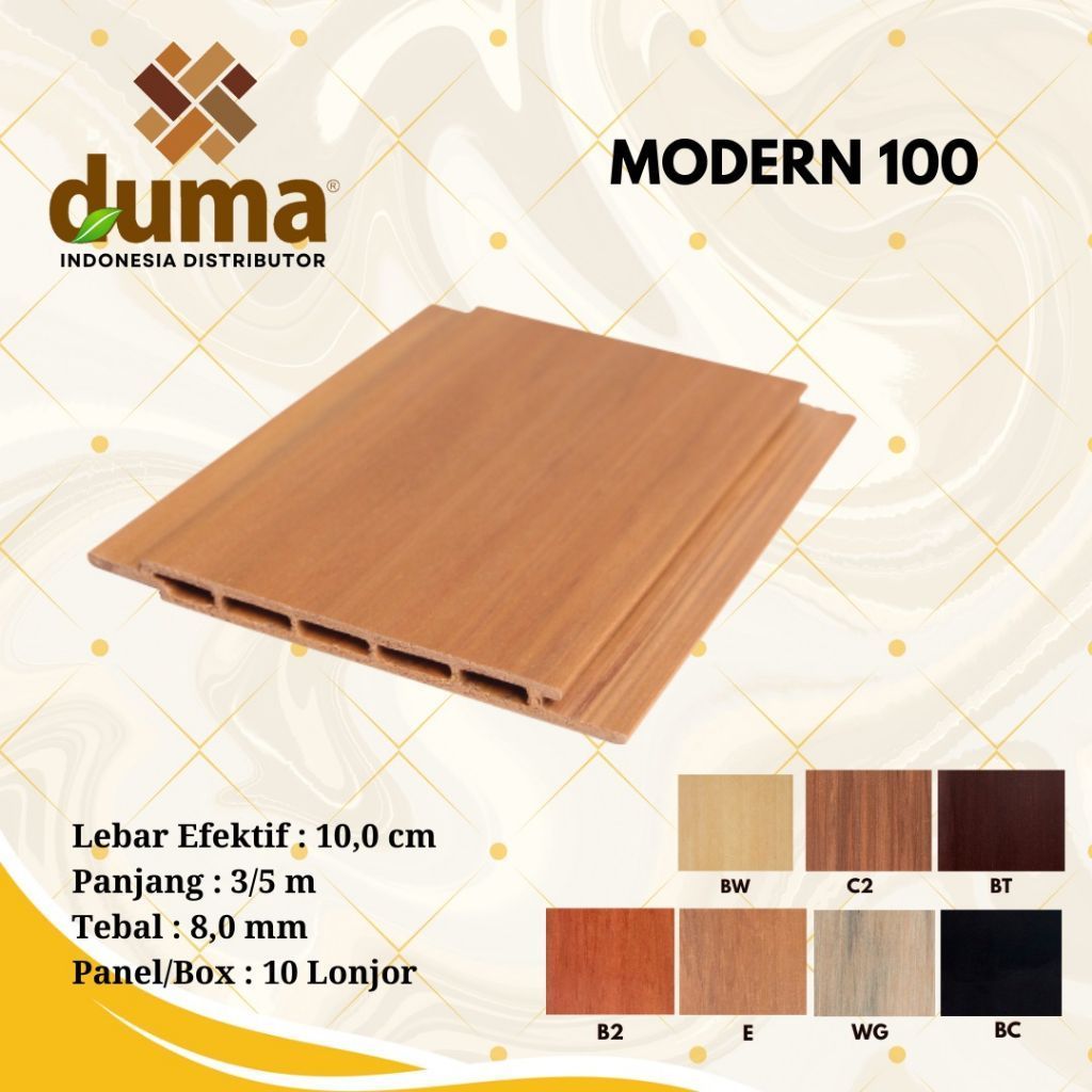DUMA PANEL WPC Modern 100 (Pelapis Dinding & Plafon)