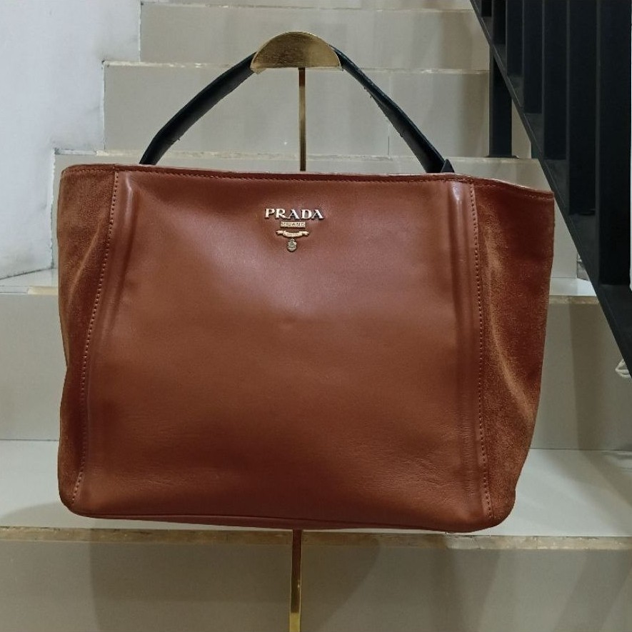 sale prada double bag tote