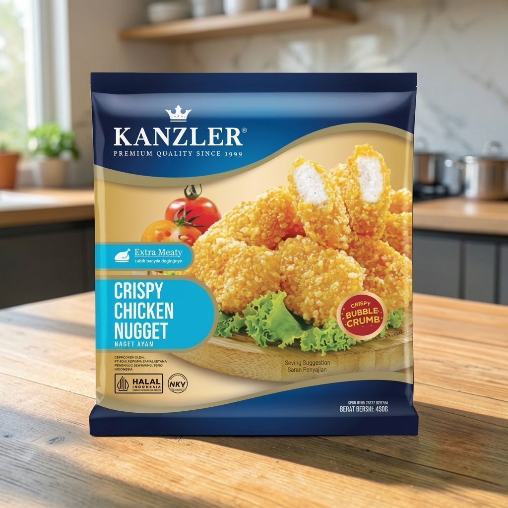 Kanzler Crispy Chicken Nugget 450gr / Nugget Kanzler Crispy / Nugget Kanzler Stick / Nugget Kanzler 