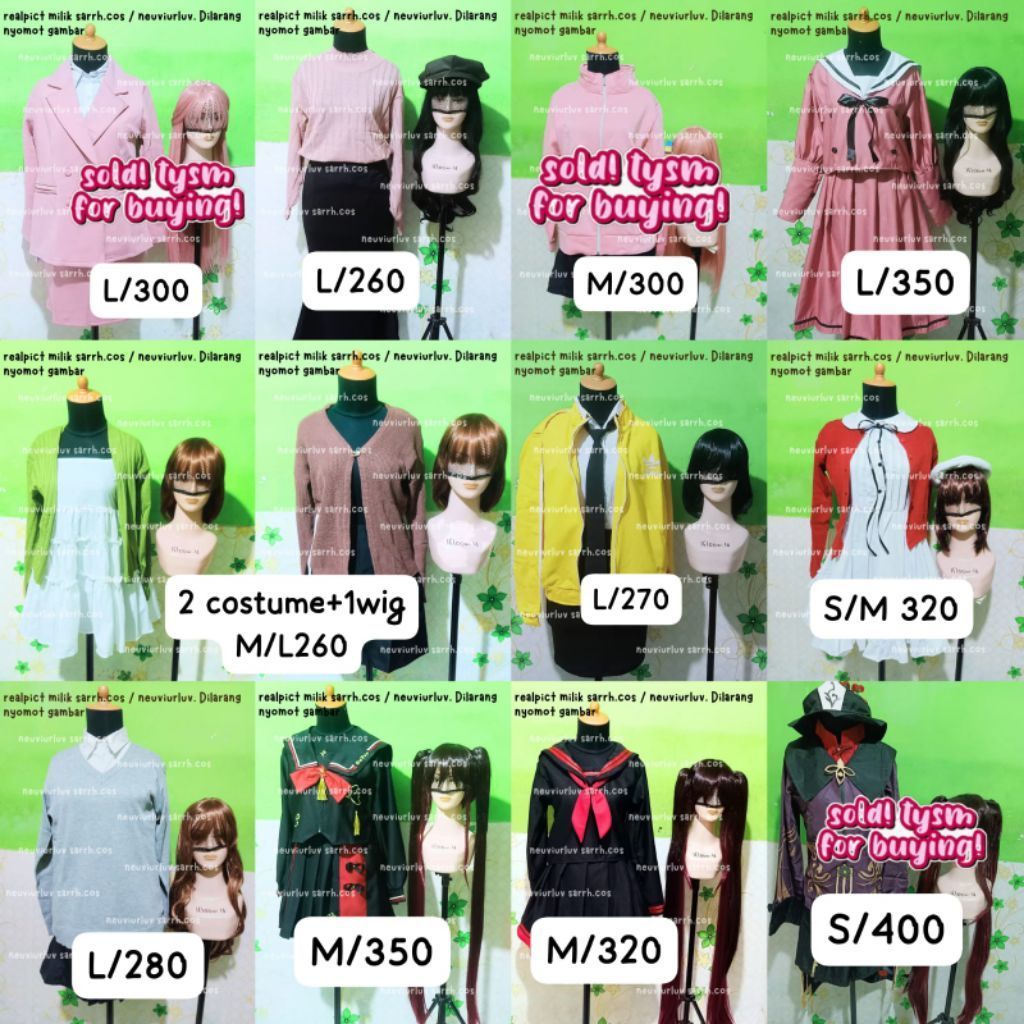 (New Update) Fullset Cosplay 300k Raiden Office Hu Tao Genshin Impact  Gaeul Kyoko Hori Kato Megumi 