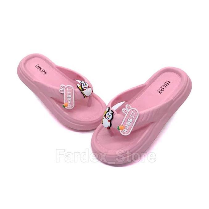 DF152 - Sandal Jepit Anak Perempuan Motif Mixue Rabbit Sendal Japit Anak Cewel Sendal Murah