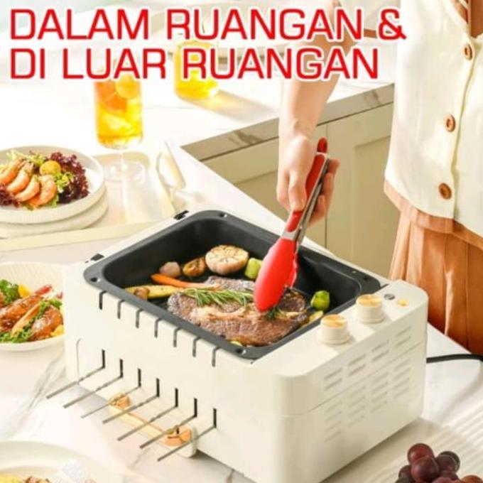 ALAT PEMANGGANG SATE OTOMATIS PUTAR OVEN GRILL KEBAB BBQ HOTPOT SKEWER