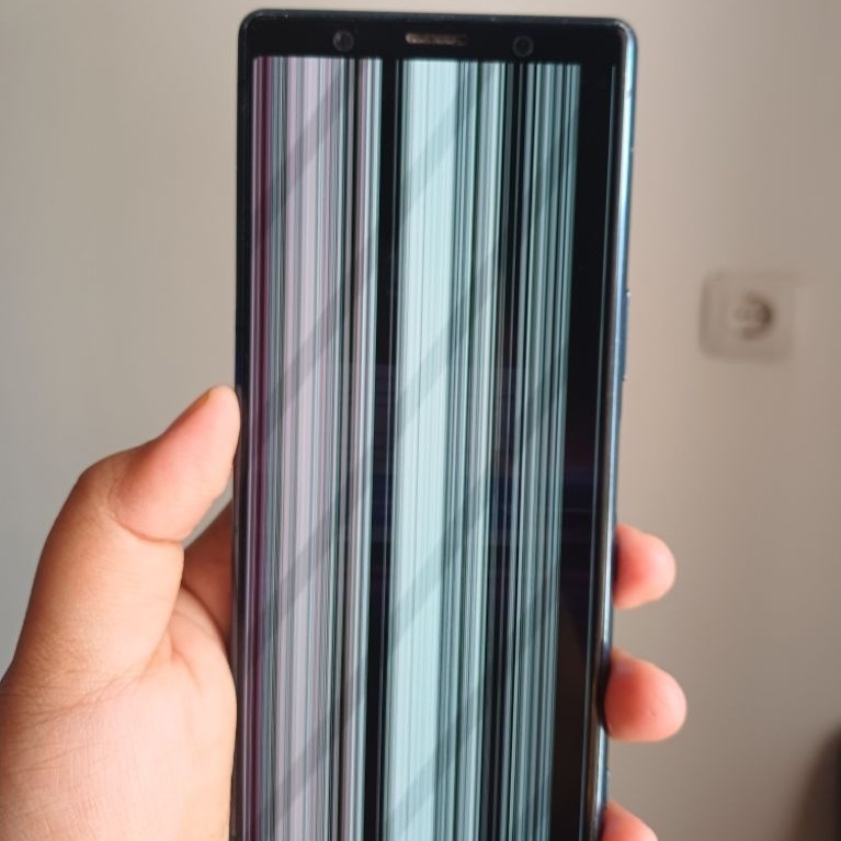 sony xperia 5 minus lcd garis