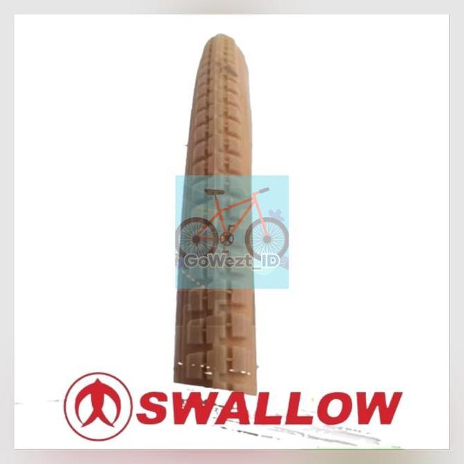 BAN LUAR SEPEDA UKURAN 28 X 1 1/2 SWALLOW KUNING S-131 BECAK ONTHEL