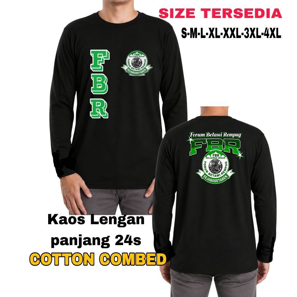 Kaos ormas FBR lengan panjang sablon DTF/kaos pria wanita