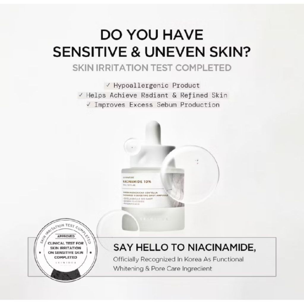 Skin1004 Madagascar Centella Niacinamide 10 Boosting Shot Ampoule