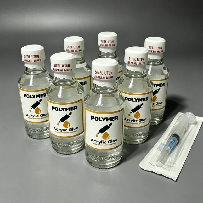 Lem akrilik 150ml + suntikan transparan lem acrylic