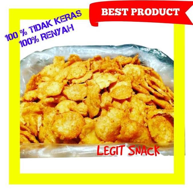 Mdsn- 500Gr Emping Manis Tipis / Kripik Belinjo Matang / Keripik Emping Mini Kecil