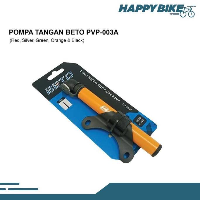 Promo BETO Pompa Ban Sepeda Lipat Road Bike MTB PVP-003A 120psi Pompa Tangan Mini Diskon