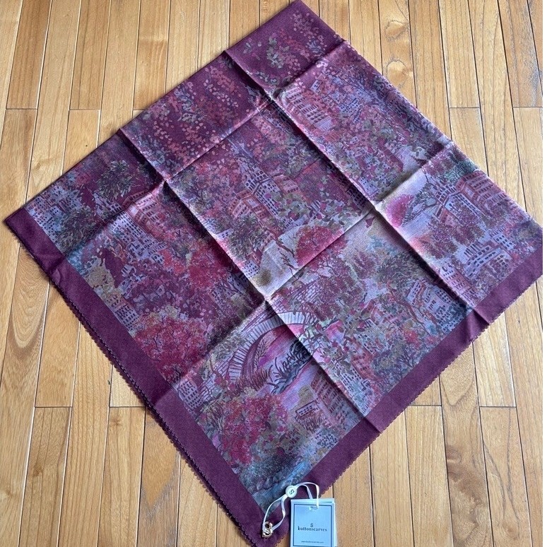 Buttonscarves -new york 4 wisdom voile square -tolerance