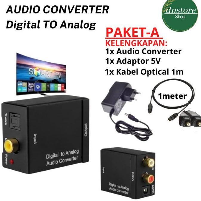 Digital To Analog Audio Converter ( smart TV digital optical  to Speaker anlong rca/aux