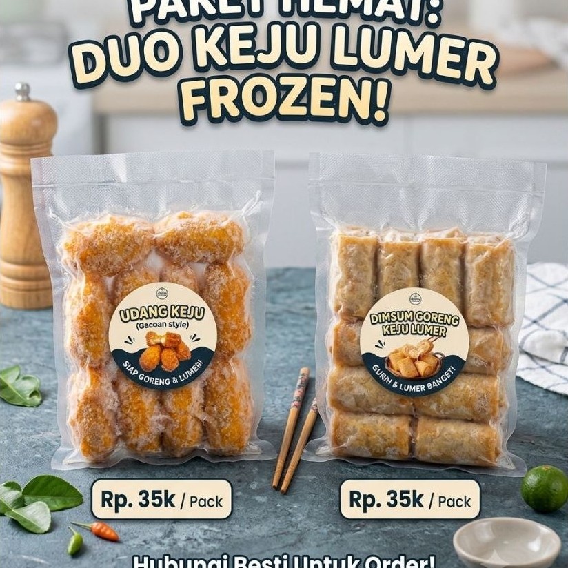 Udang keju dan Dimsum goreng Frozen