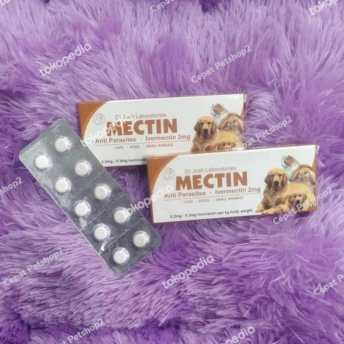 vitamin Dr. Josh Laboratories MECTIN Obat Kutu Parasit Kucing & Anjing Ampuh 1 Box 20 Tablet Ivermec
