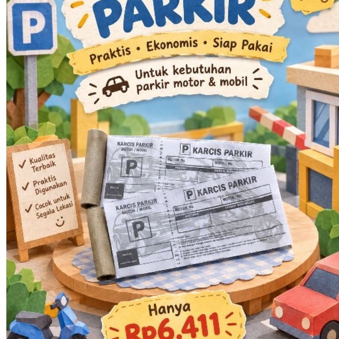 Karcis parkir murah terjangkau universal satuan #karcis #nota #karcisuniversal #kupon
