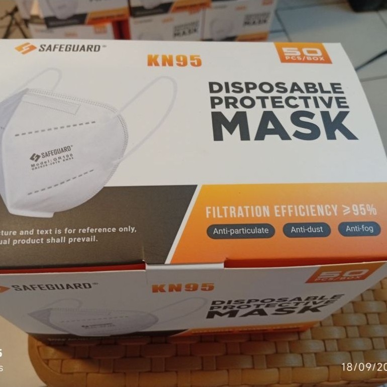 Masker KN95 SAFEGUARD Mask Per Box isi 50 pcs / Masker KN95 Medis Isi 50pcs
