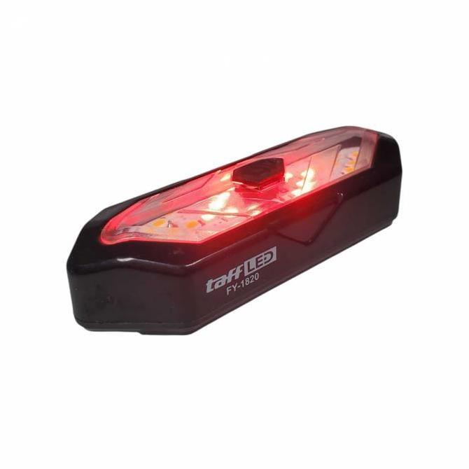 Promo TaffLED Lampu Rem dan Sein Sepeda LED 900mAh Rechargeable dengan Remote Control FY-1820 - Lamp