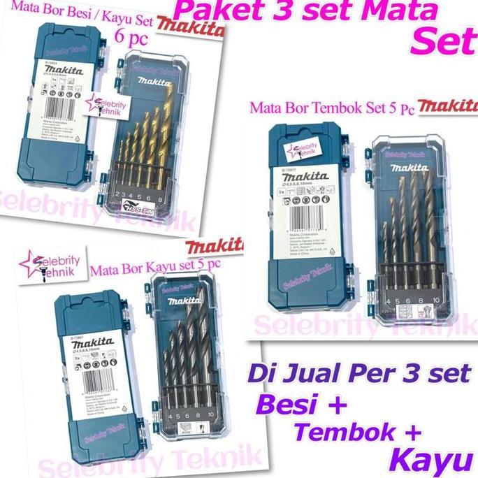 NEW Mata Bor Set Makita Tembok / Mata Bor Set Besi / Mata Bor Set Kayu