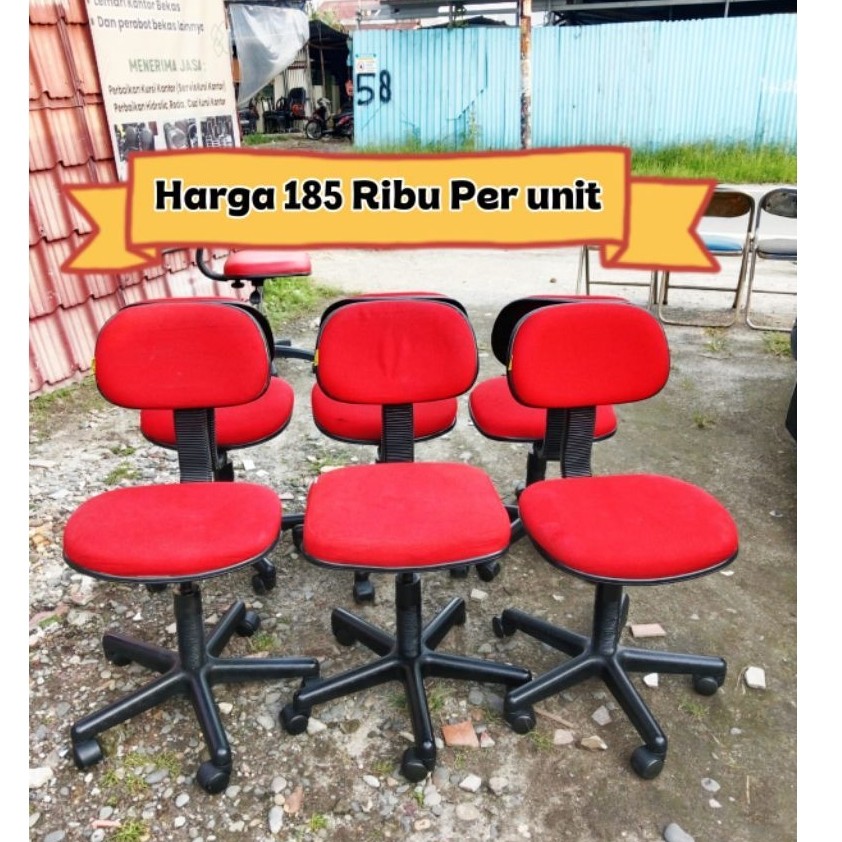 Kursi Kantor Hidrolic Bekas / Kursi Staff Kantor Bertangan / Kursi Meja Komputer