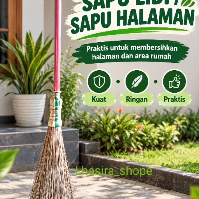 Sapu Lidi / Sapu halaman Gagang Panjang