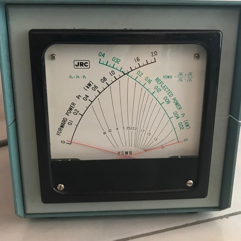 SWR POWER METER ANALOG JRC MODEL NJS-25A-2  HF 1.6 - 30 mHZ  2000 WATT