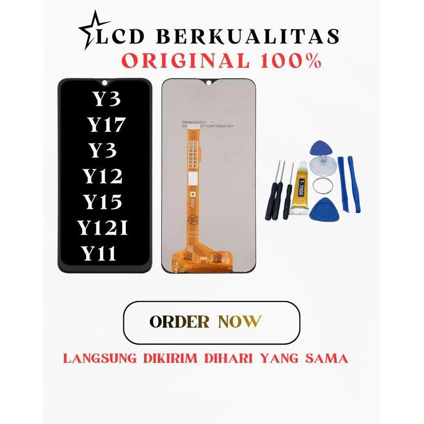 LCD OBENG LEM COMPATIBLE FOR VIVO Y3 / Y17 / Y3 / Y12 / Y15 / Y12I / Y11 ORIGINAL OG SUPER