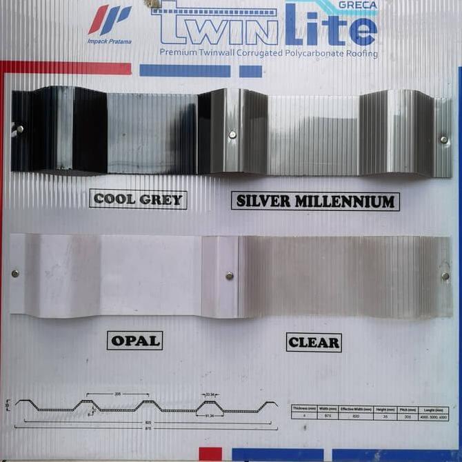 daffasafera - alderon twinlite greca corrugated 6 mm bening