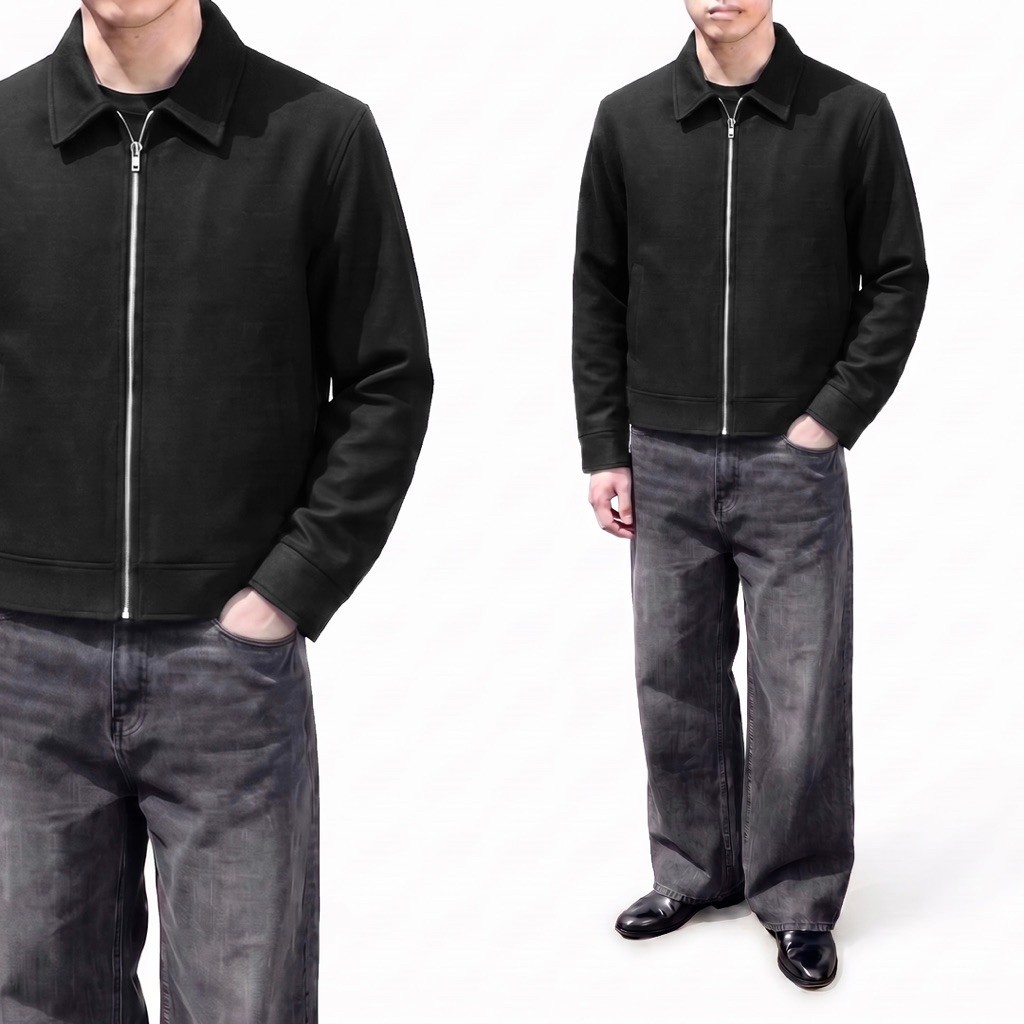 Work Jacket Boxy Fit Zipper | NUBIES