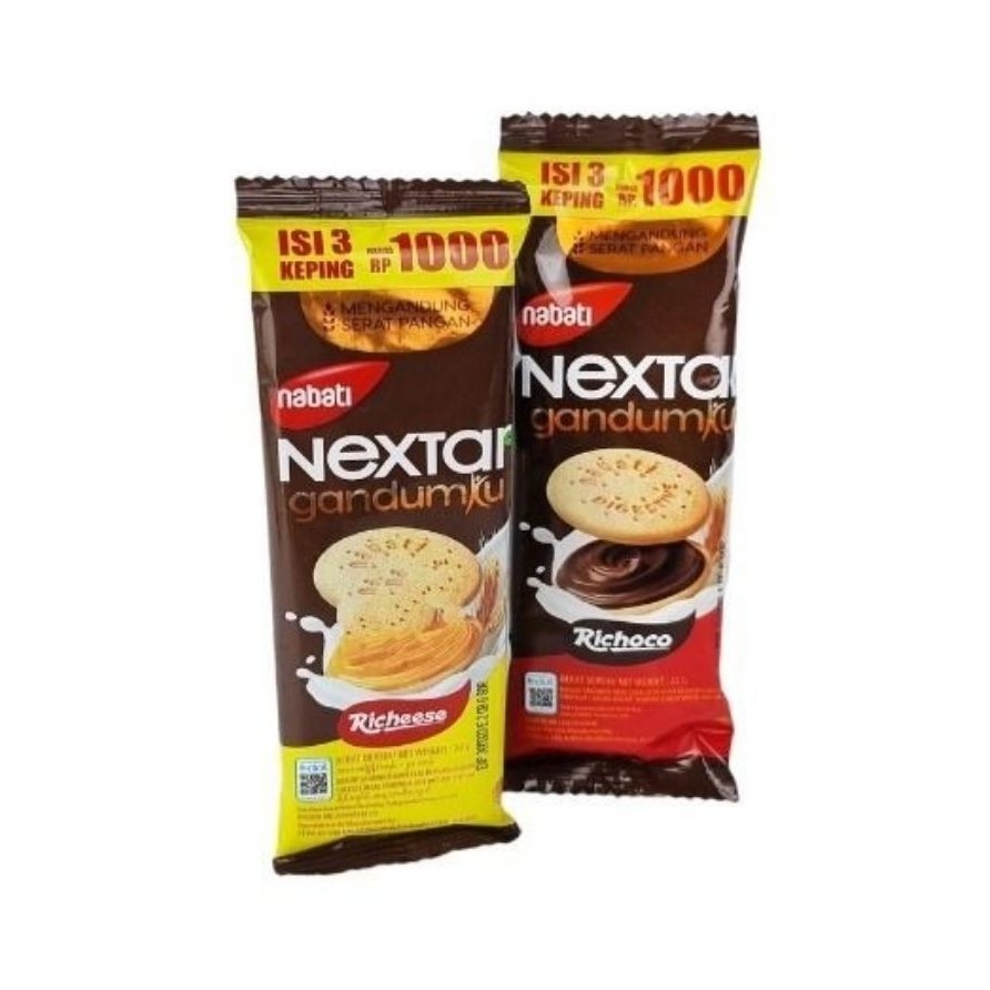 Nabati Nextar Gandumku Richoco Richese Biskuit Isi 3 Keping 1 Renteng
