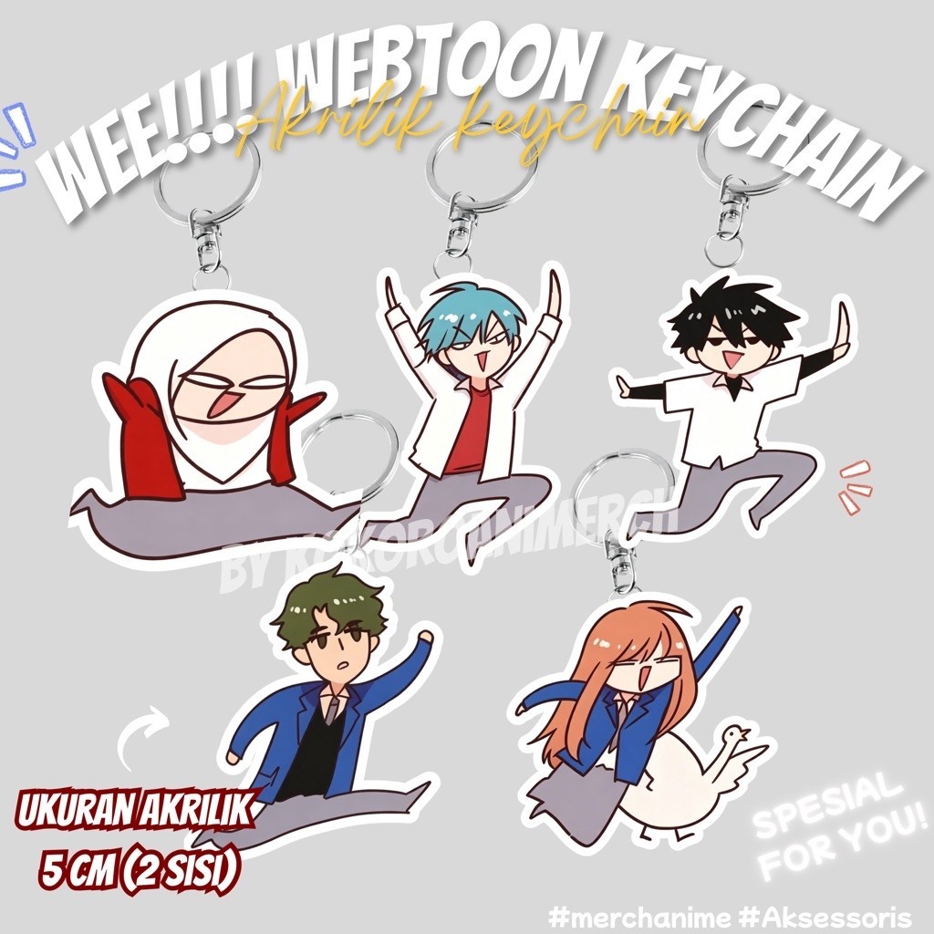 Gantungan Kunci WEE Webtoon / Keychain Akrilik Webtoon