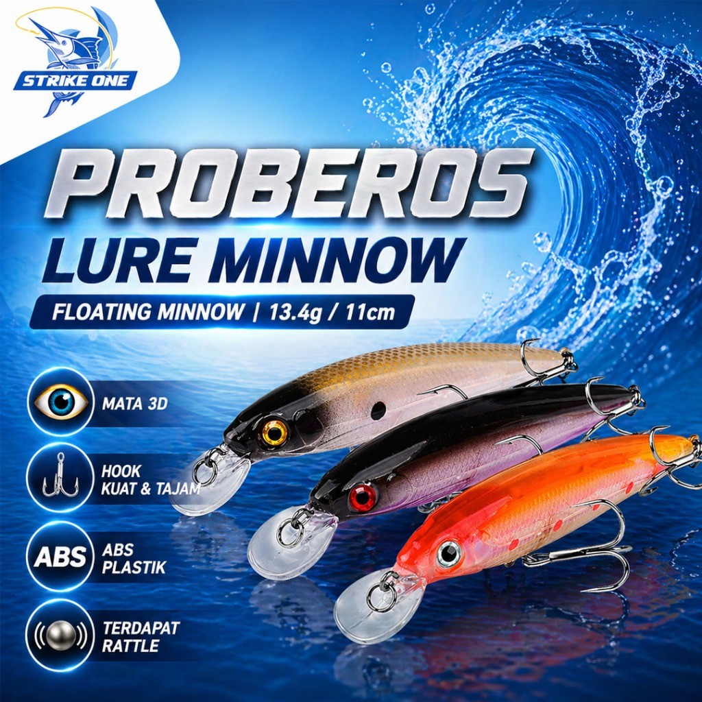 PROBEROS Lure Minnow Floating Umpan Casting - DW1199