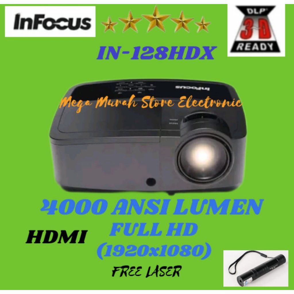 PROYEKTOR INFOCUS IN-128HDX FULL HD 4000 ANSI LUMEN HDMI