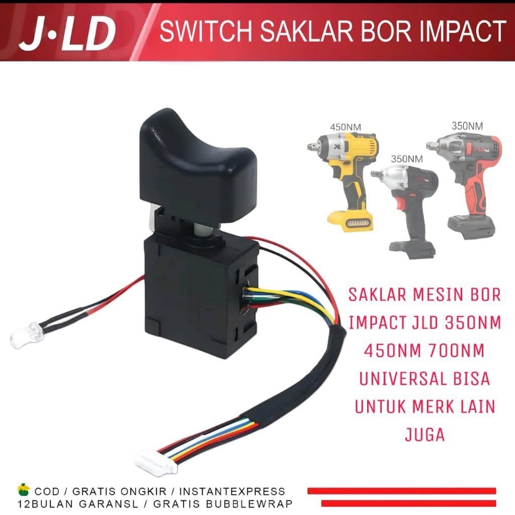 Saklar Impact Wrench Brushless 330-400nm JLD .APR . HUJIA .GTOOLS