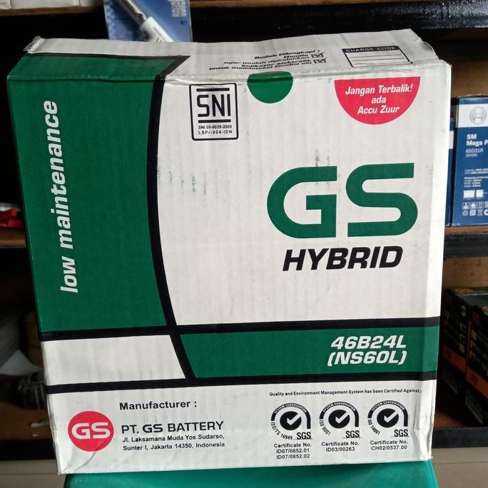 Aki Mobil/ GS Hybrid NS60L / 46B24L/ Astra Otoparts/ GS NS 60L