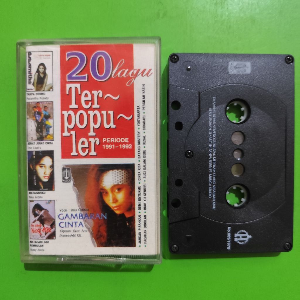 Kaset 20 Lagu Terpopuler Periode 1991 - 1992