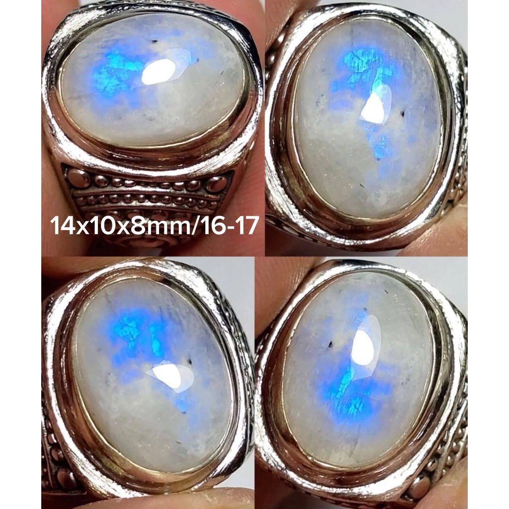 natural akik Biduri bulan biru langit/ moonstone srilangka