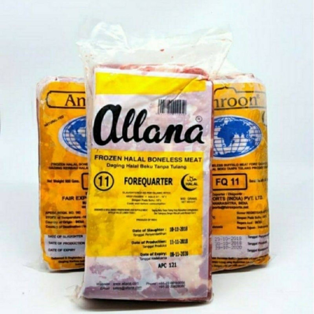 Allana Frozen Halal 900g Boneless Meat FQ 11 Daging Sapi Beku Tanpa Tulang Halal N1313