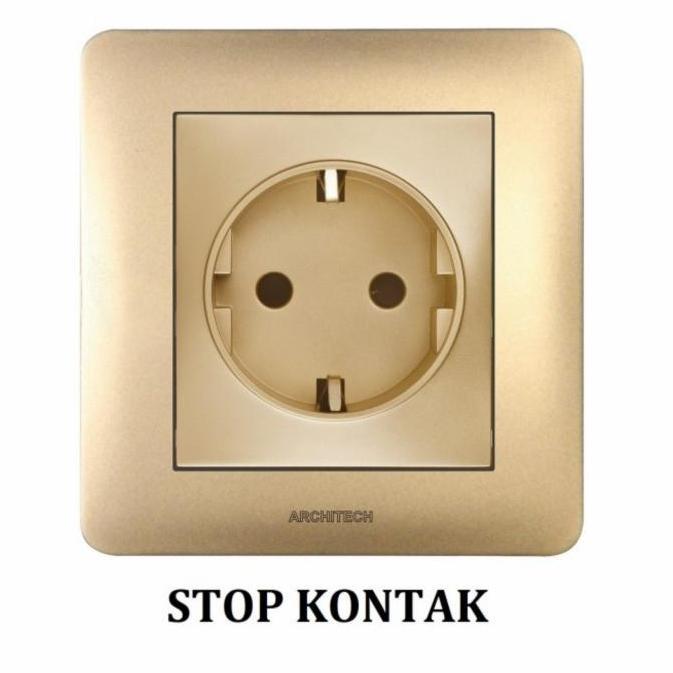 Stop Kontak Architech Infinity Gold Series StopKontak Infinity Brown Grey Series