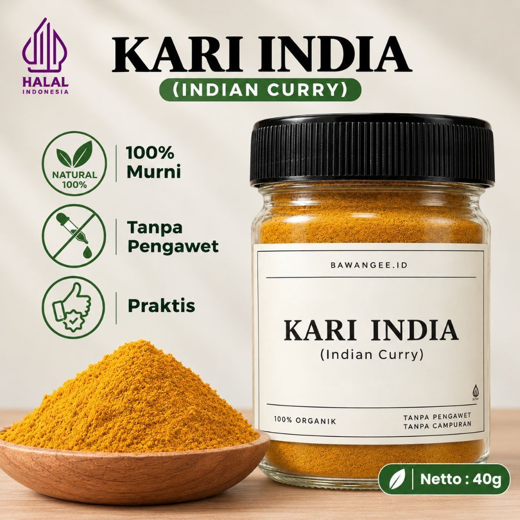 Kari Indian Bubuk - Indian Curry Asli Murni Organik 40g