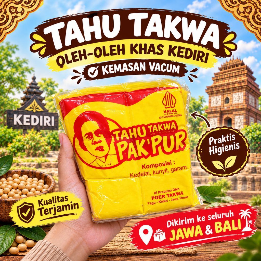 [PRODUSEN]Langsung kirim TAHU KUNING KHAS KEDIRI|TAHU TAKWA|TAHU KUNING|OLEH-OLEH KHAS KEDIRI