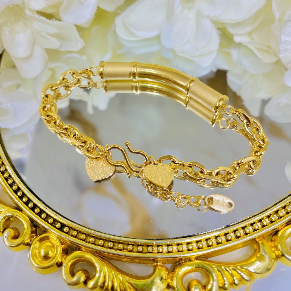 Gelang bambu glosy titanium