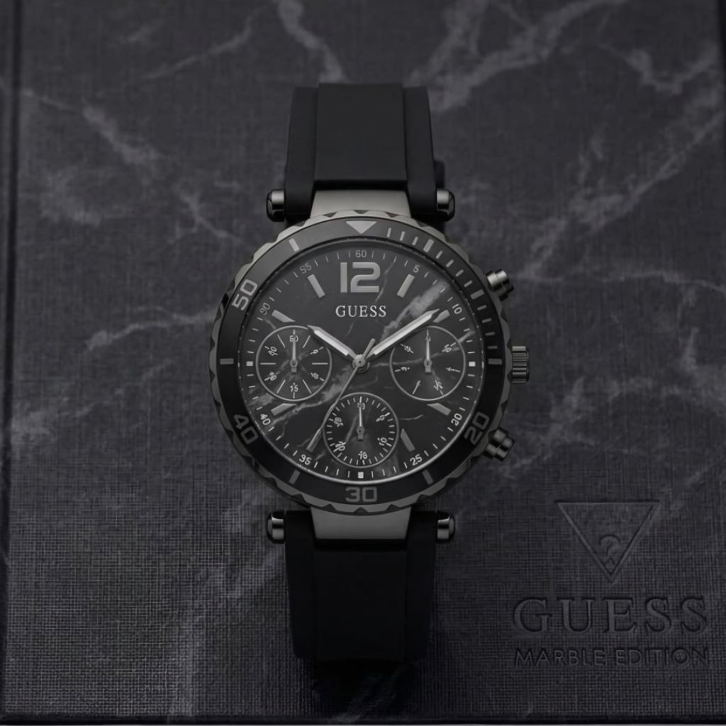 NEW Guess GW0420G3 Jam Tangan Pria Rubber Black Original
