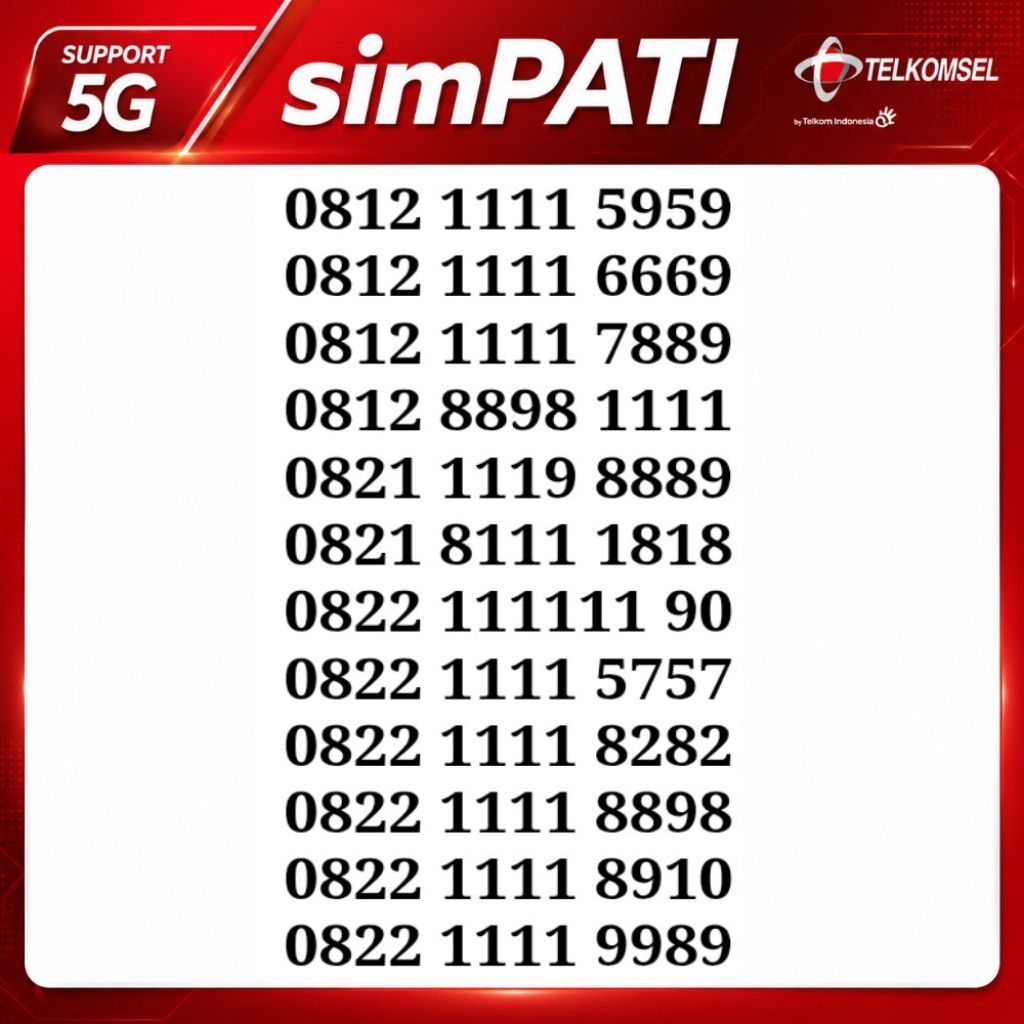 nomor perdana telkomsel simpati 11111