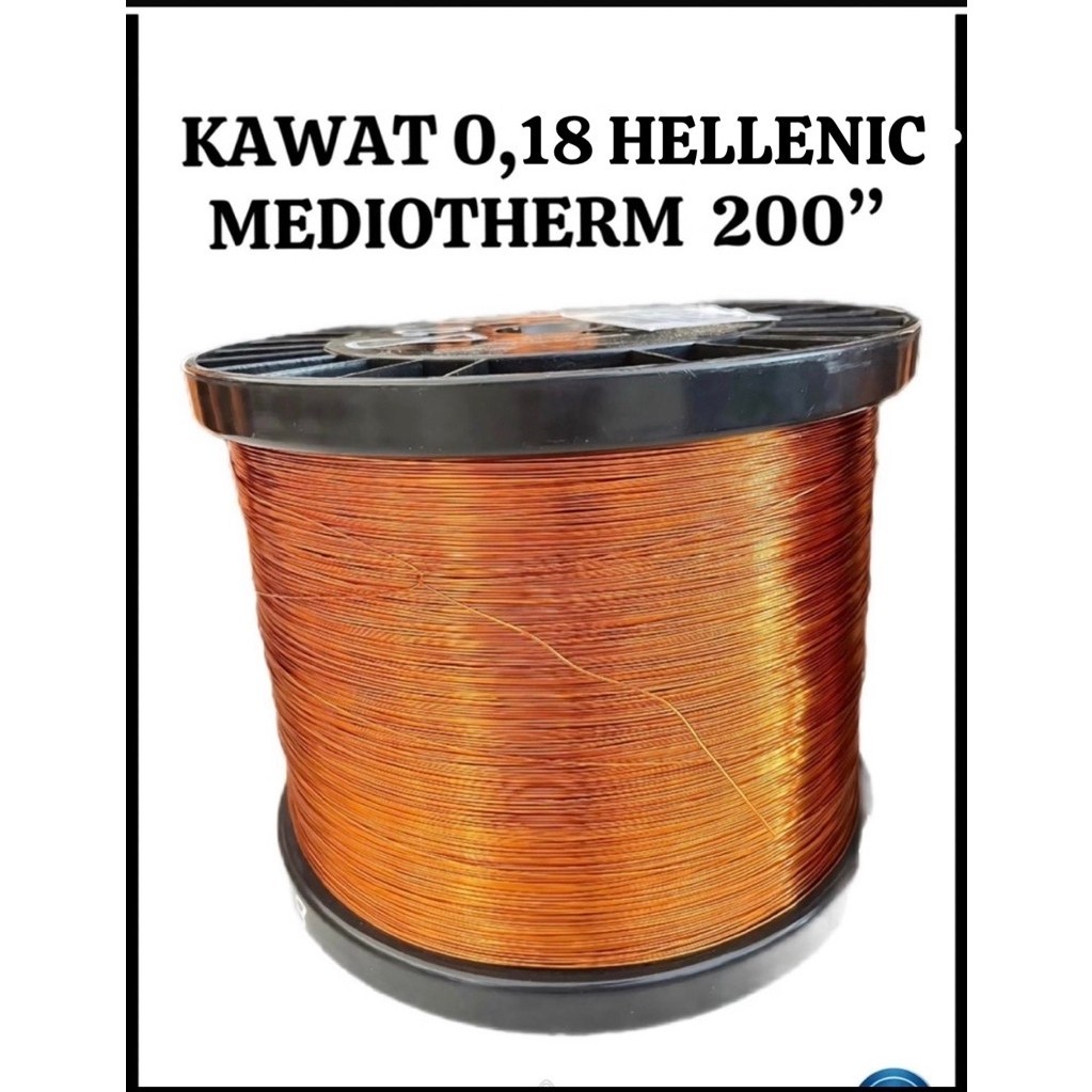Kawat Tembaga 0,18mm  Hellenic Mediotherm 200 Derajat Celcius Original - Enameled Copper Wire Per 10