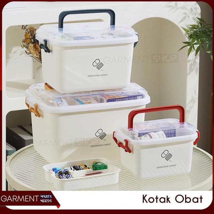@#@#@#] Kotak Obat P3K 2 Susun Tempat Penyimpanan Capsule Pil Medicine Box