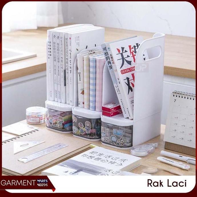 $+$+$+$+] Laci Mini Susun Container Tempat Penyimpanan Serbaguna Kotak Plastik Alat Tulis Stationary